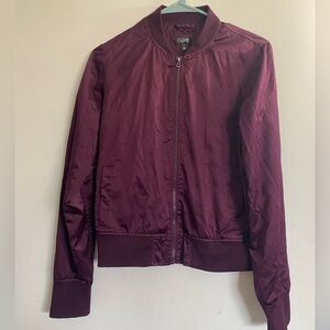 City Streets Deep Burgundy Bomber Jacket